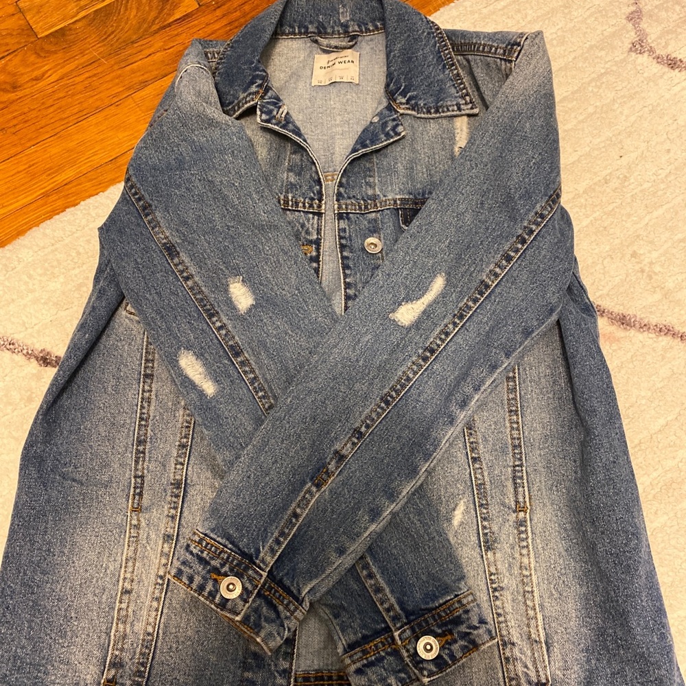 Oversized Distressed Denim Jacket! - Picture 2 of 3